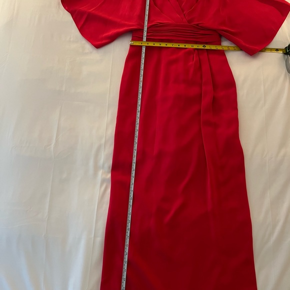 Theia Red Slik Midi Maxi dress - Picture 10 of 12